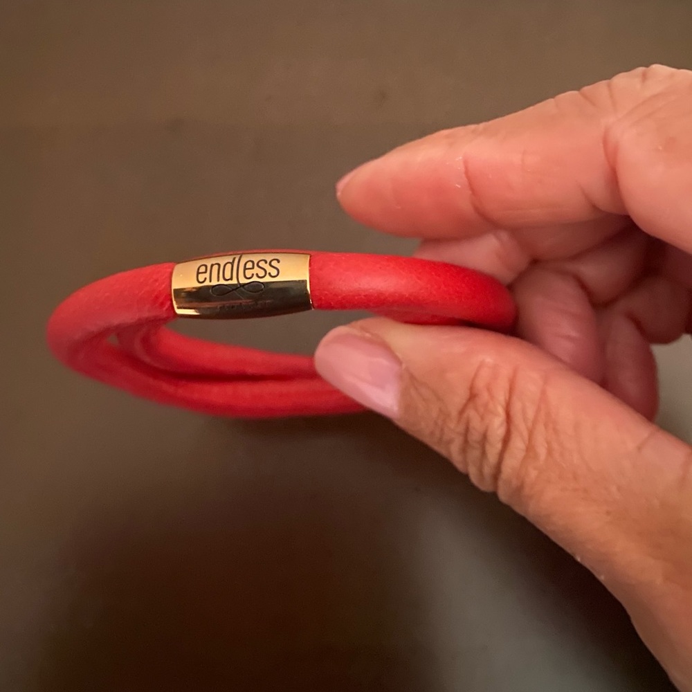 Endless Red Leather Bracelet